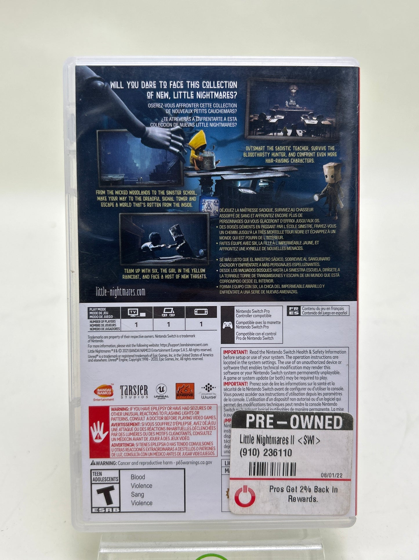 Little Nightmares II (Nintendo Switch, 2021)