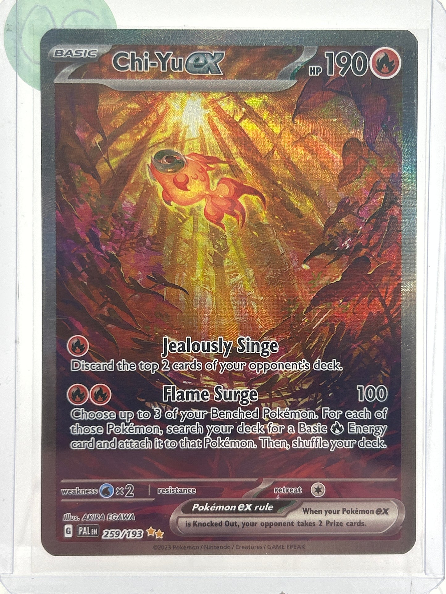 Pokémon TCG Paldea Evolved Chi-Yu EX 259 English