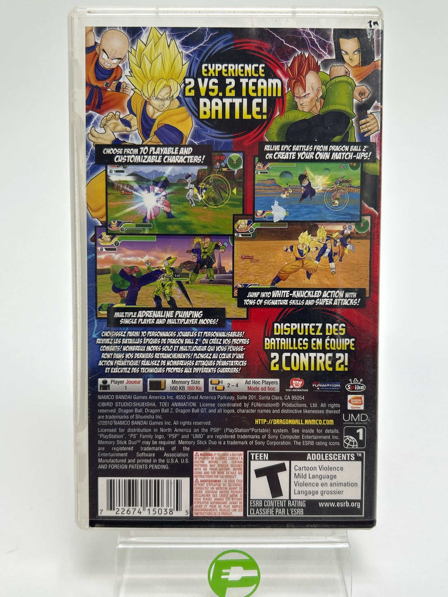 Dragon Ball Z: Tenkaichi Tag Team (Sony PlayStation Portable PSP, 2010)