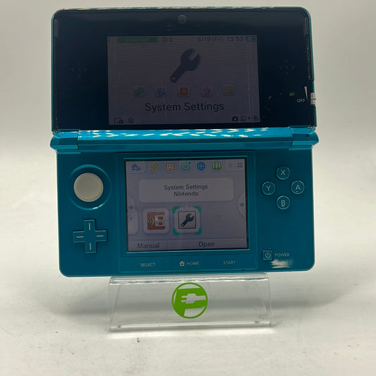 Nintendo 3DS Handheld Game Console CTR-001 Aqua Blue
