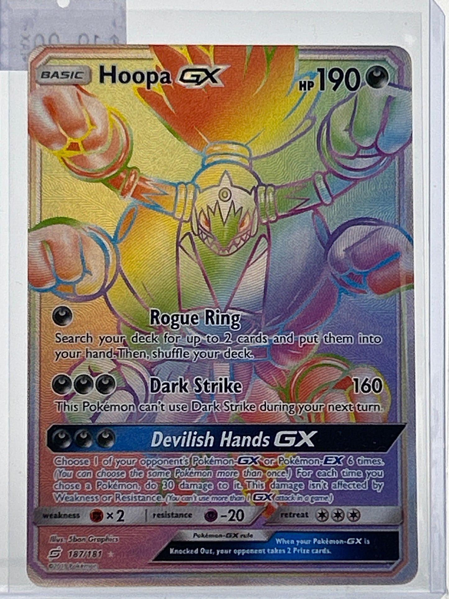 Pokémon TCG Sun & Moon - Team Up Hoopa Gx 187/181 English