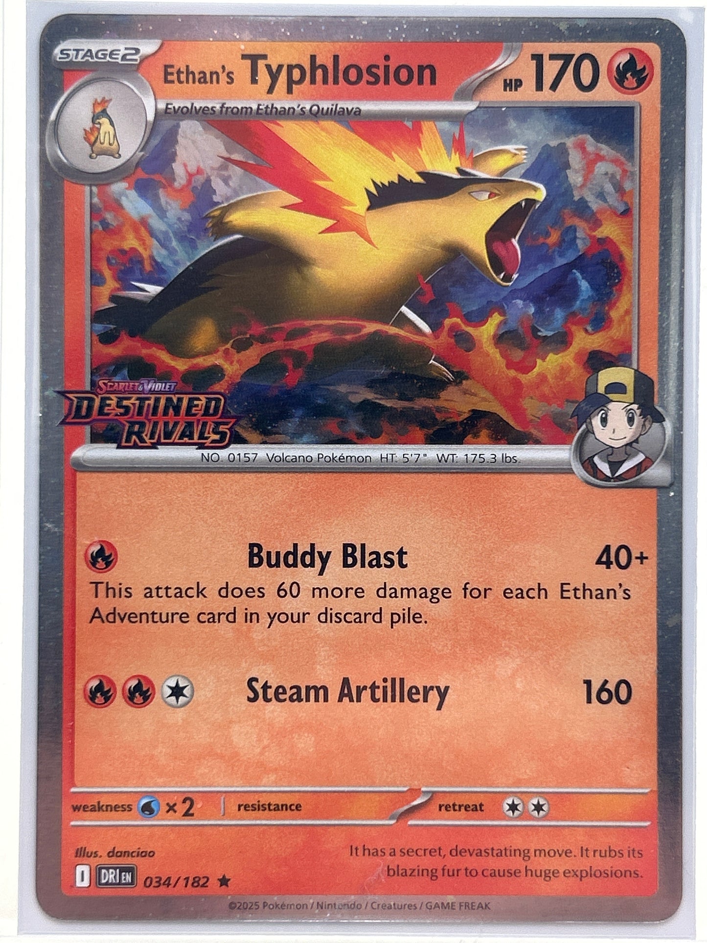 Pokémon TCG Destined Rivals Ethans Typhlosion Stamped 34 English Stamped Promo