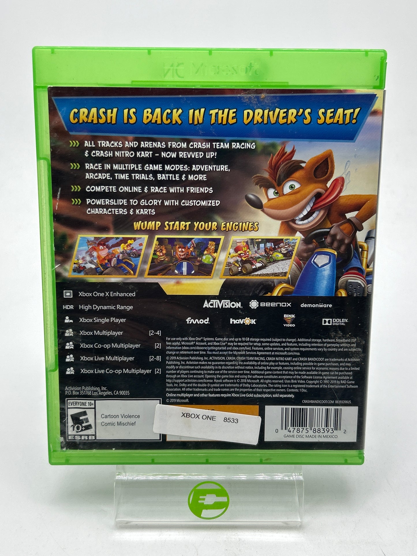 Crash Team Racing: Nitro Fueled (Microsoft Xbox One, 2019)
