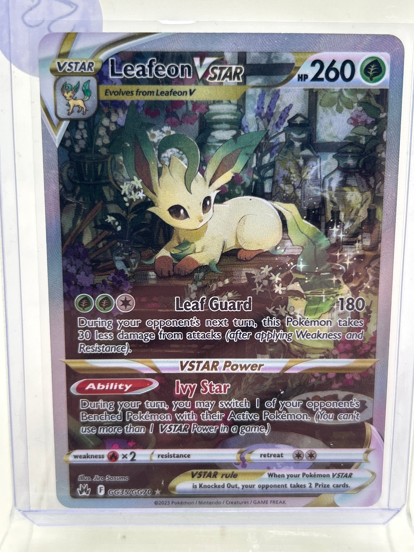 Pokémon TCG Crown Zenith Leafeon VStar GG35 English