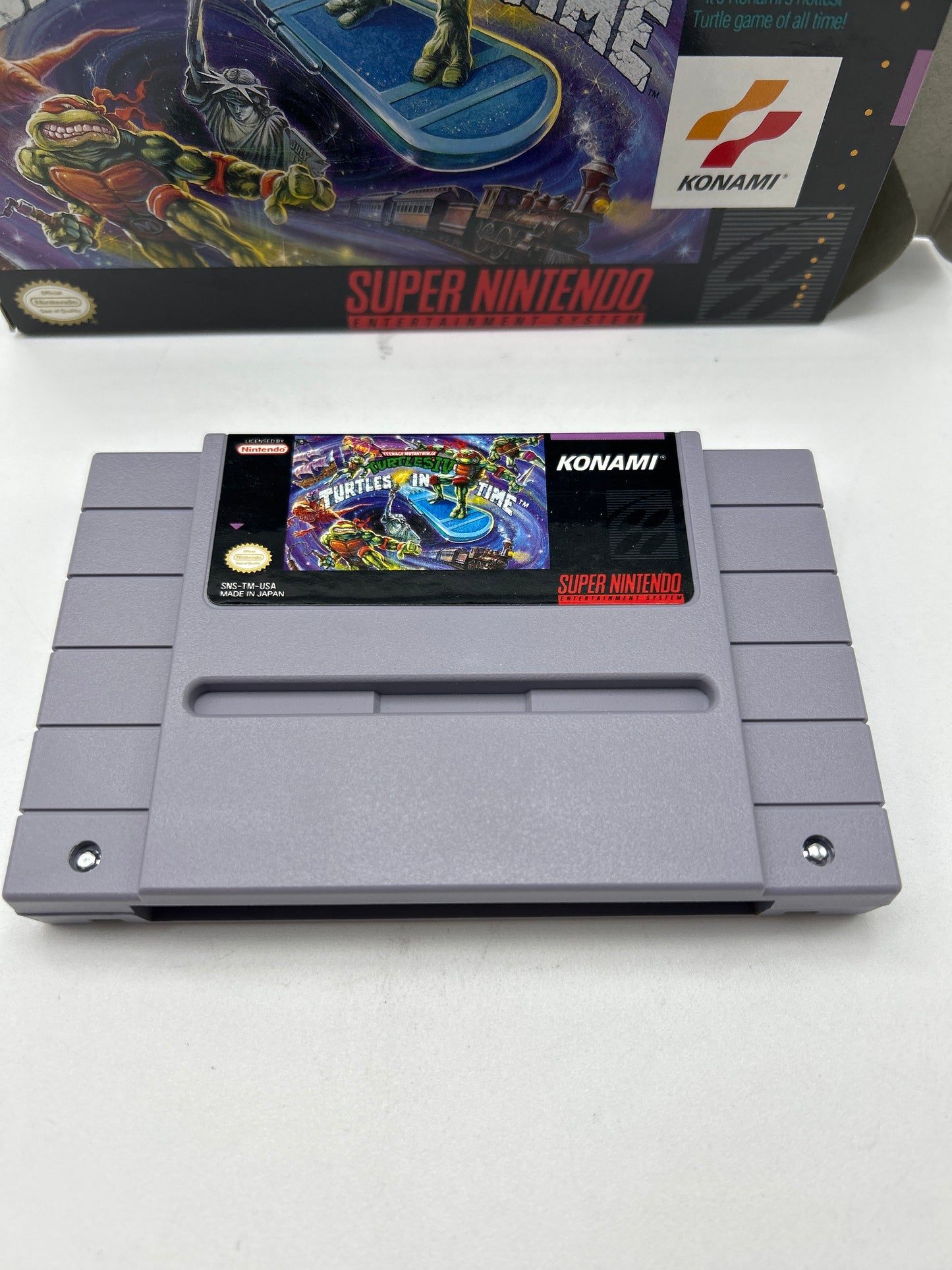 Teenage Mutant Ninja Turtles IV Turtles in Time (Super Nintendo SNES, 1992) CIB