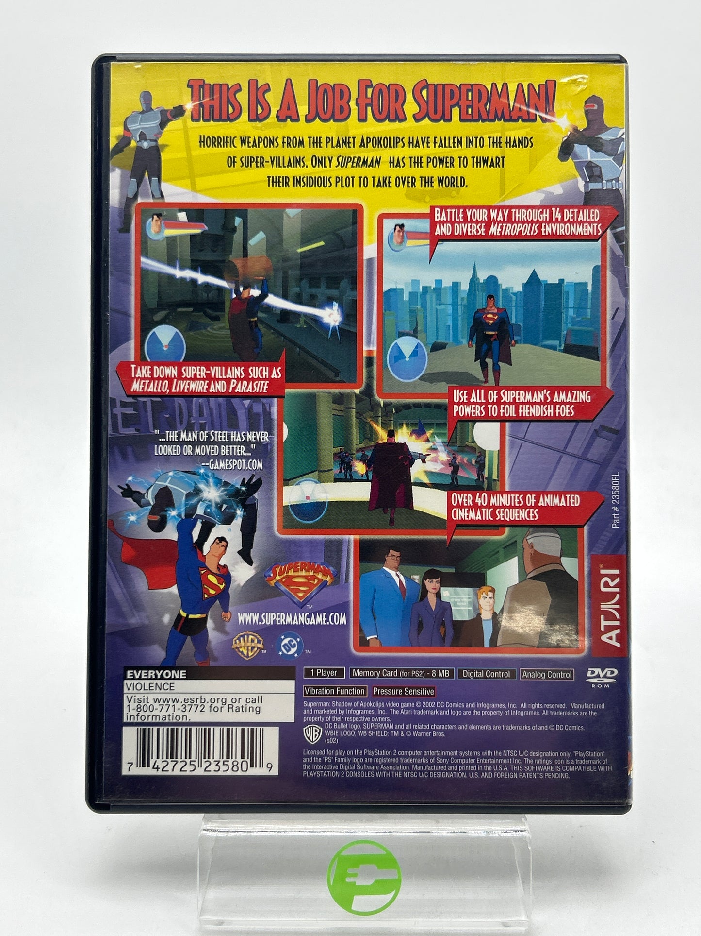 Superman Shadow of Apokolips (Sony PlayStation 2 PS2, 2002)