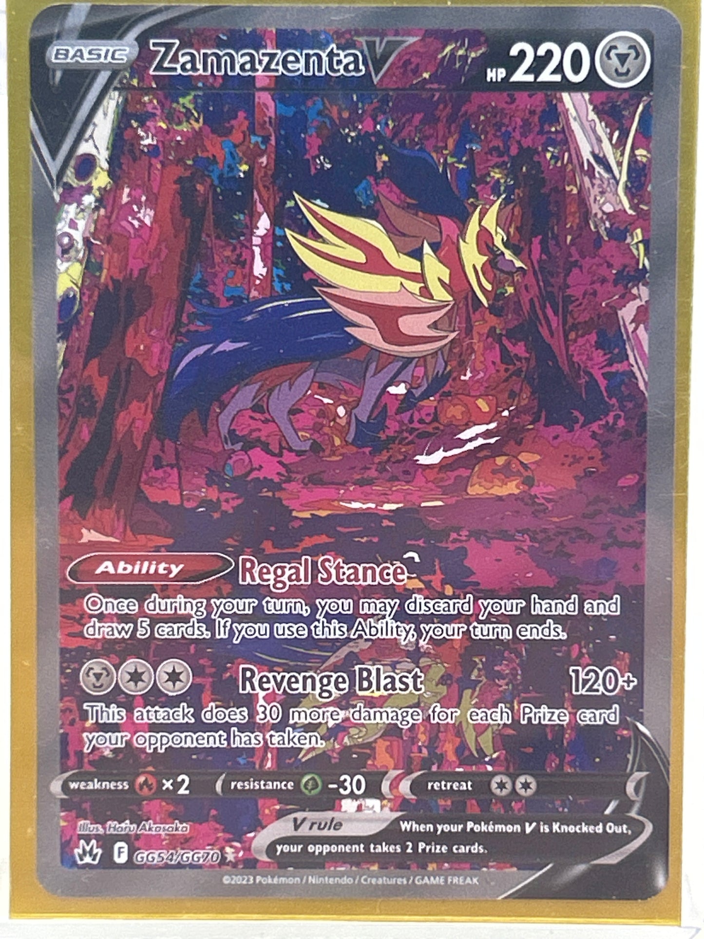 Pokémon TCG Crown Zenith Zamazenta V GG54 English