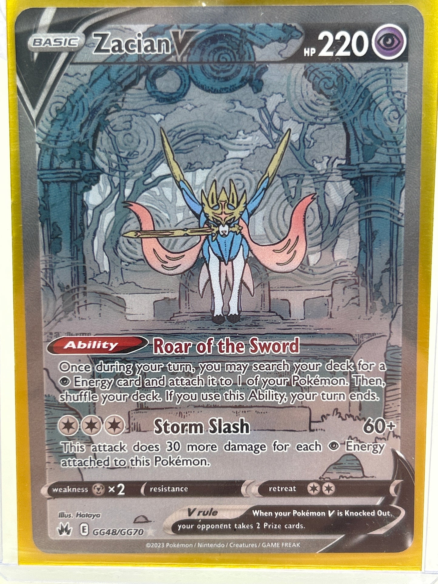 Pokémon TCG Crown Zenith Zacian V GG48 English