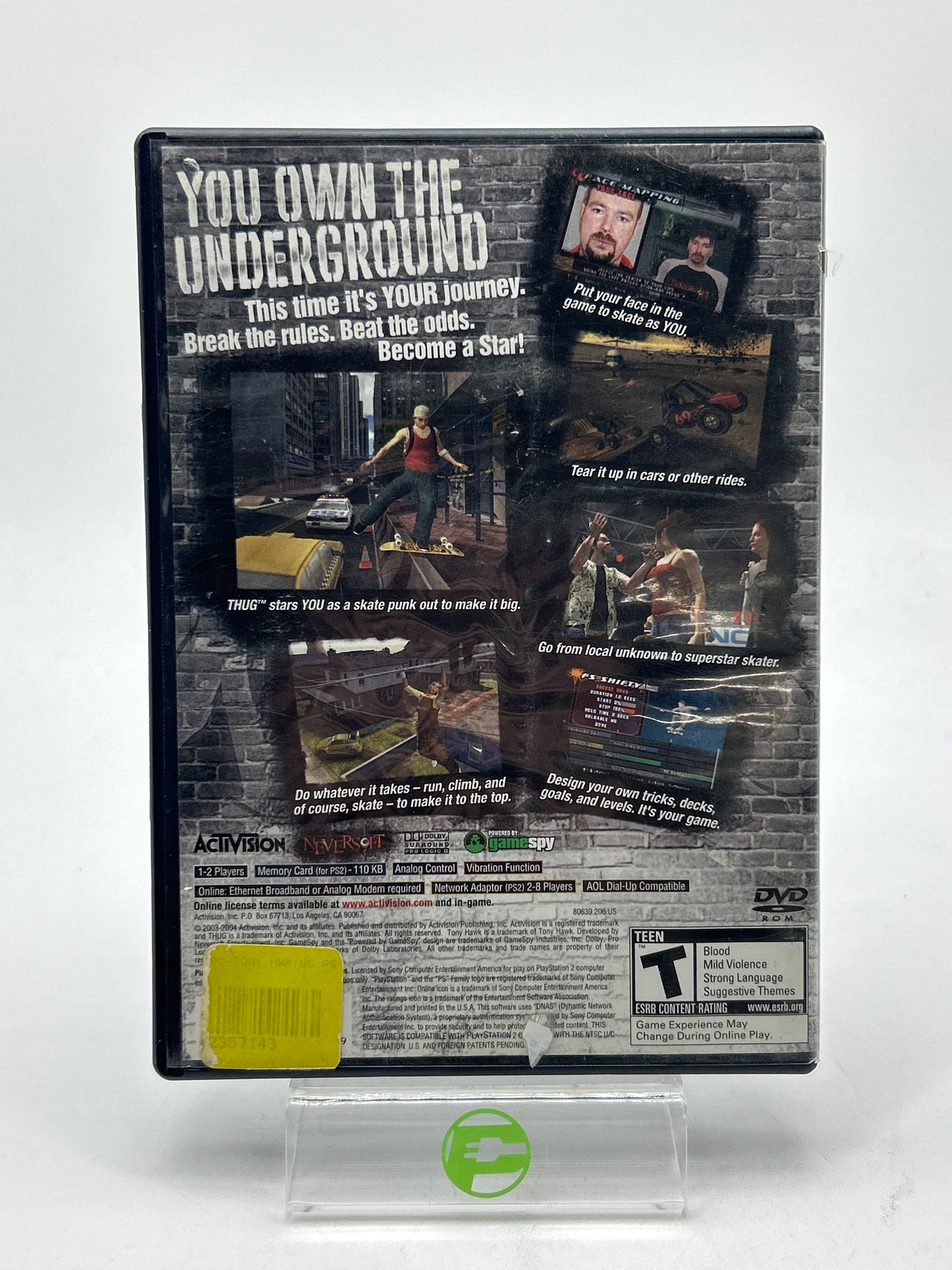 Tony Hawk Underground (Sony PlayStation 2 PS2, 2003)