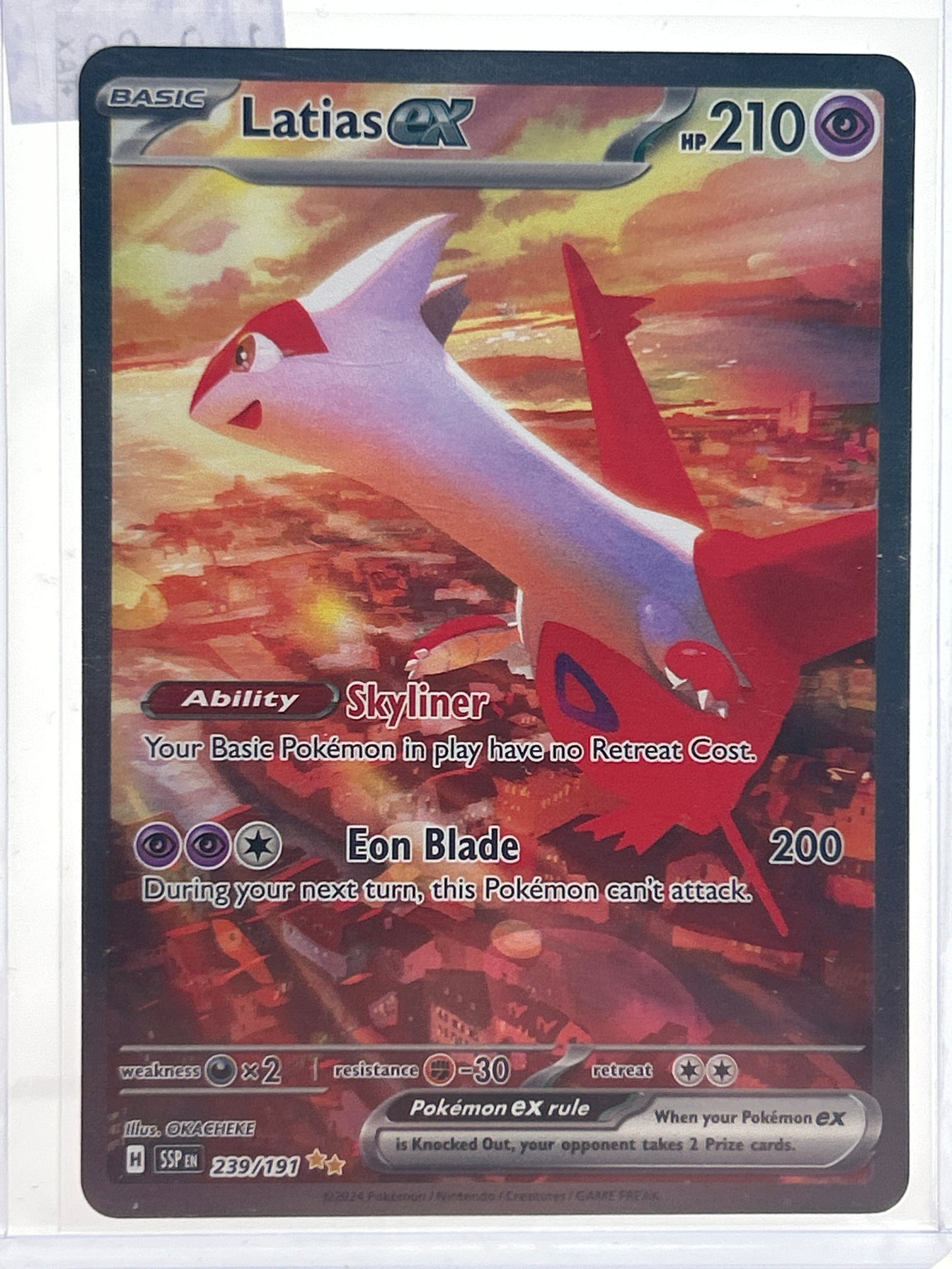 Pokémon TCG Surging Sparks Latias ex 239/191 English