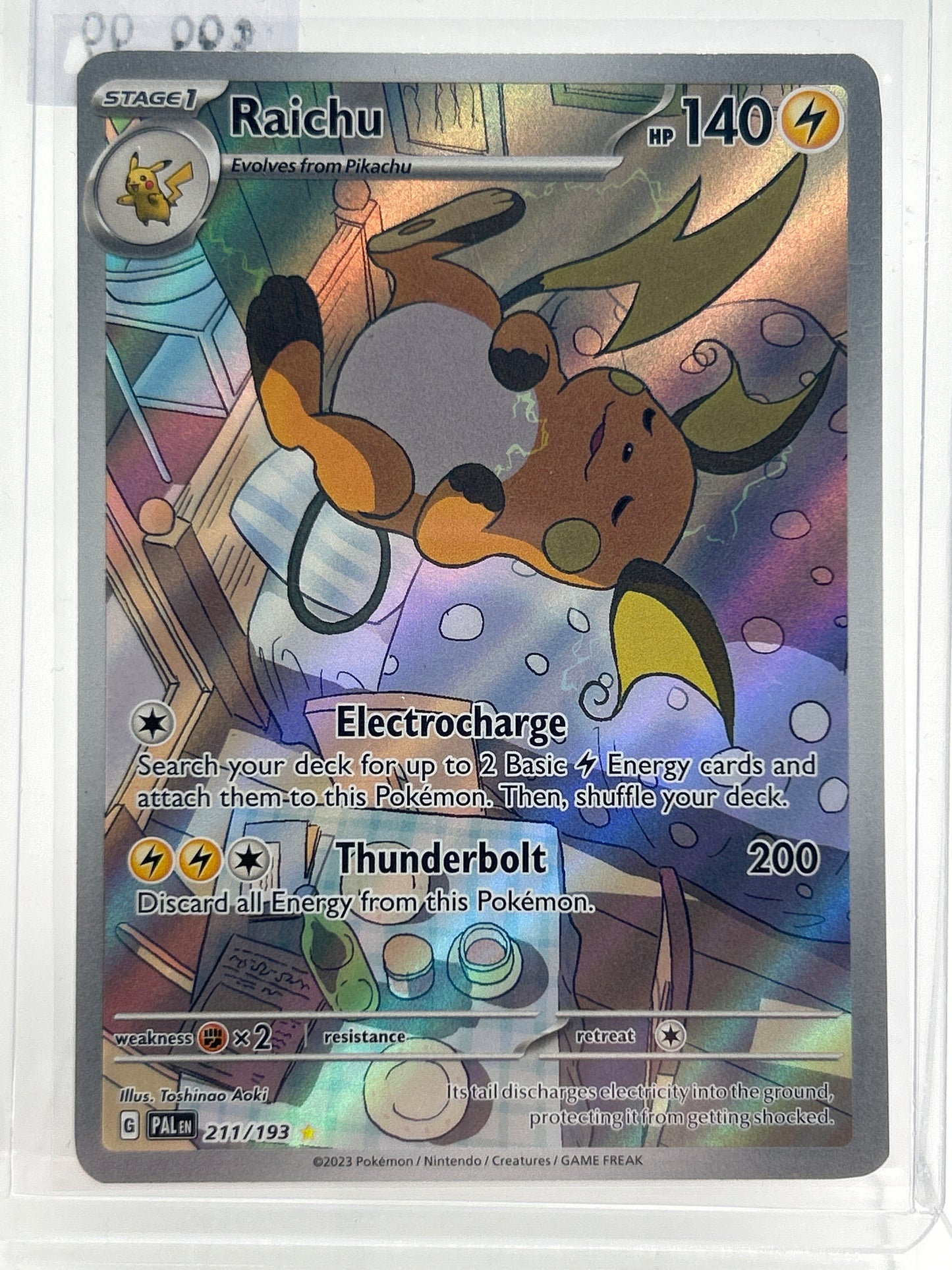 Pokémon TCG Paldea Evolved Raichu 211/193 Holo English