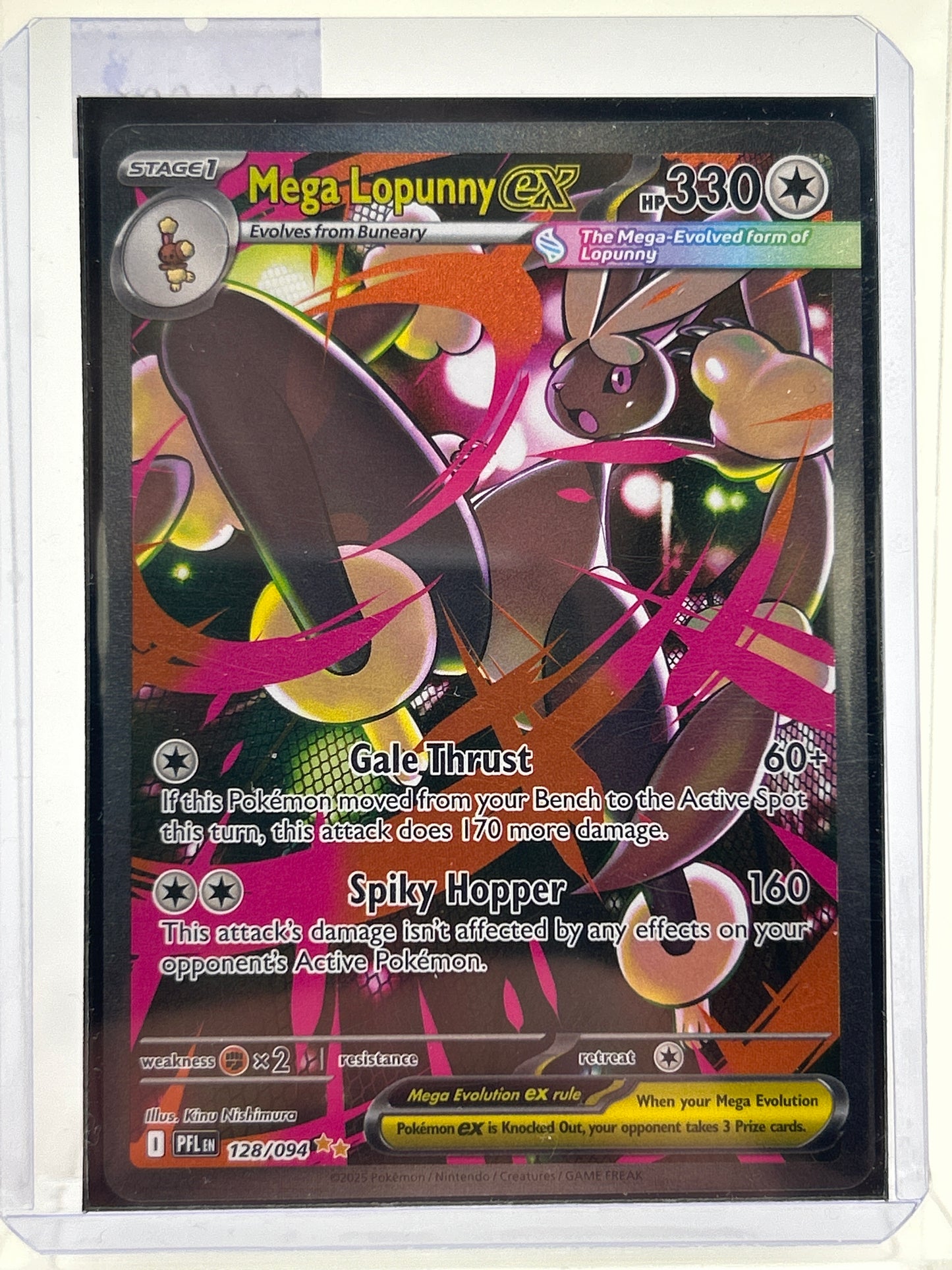 Pokémon TCG Phantasmal Flames Mega Lopunny Ex 128/094 English
