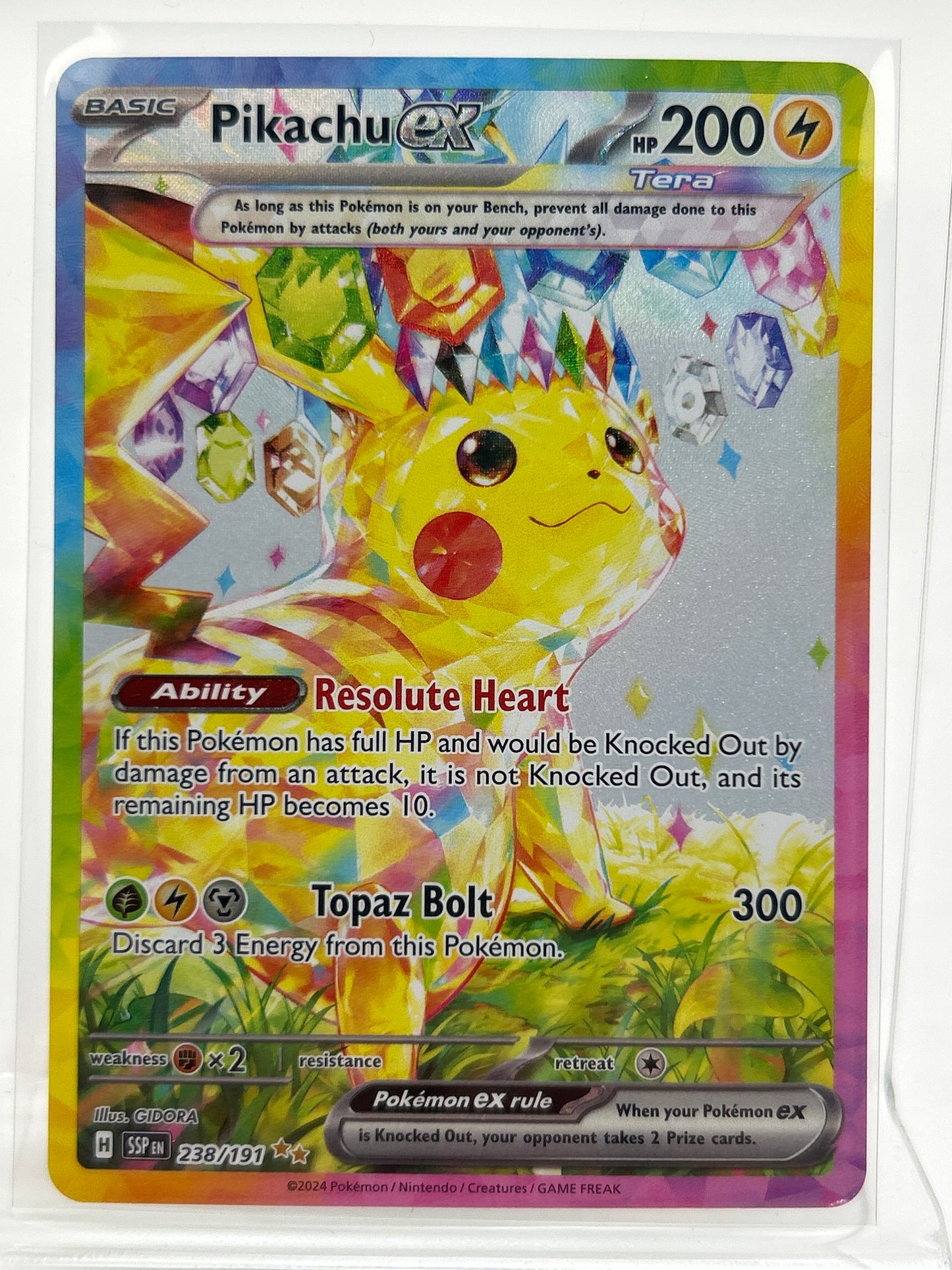 Pokémon TCG Surging Sparks Pikachu EX 238 Holo English