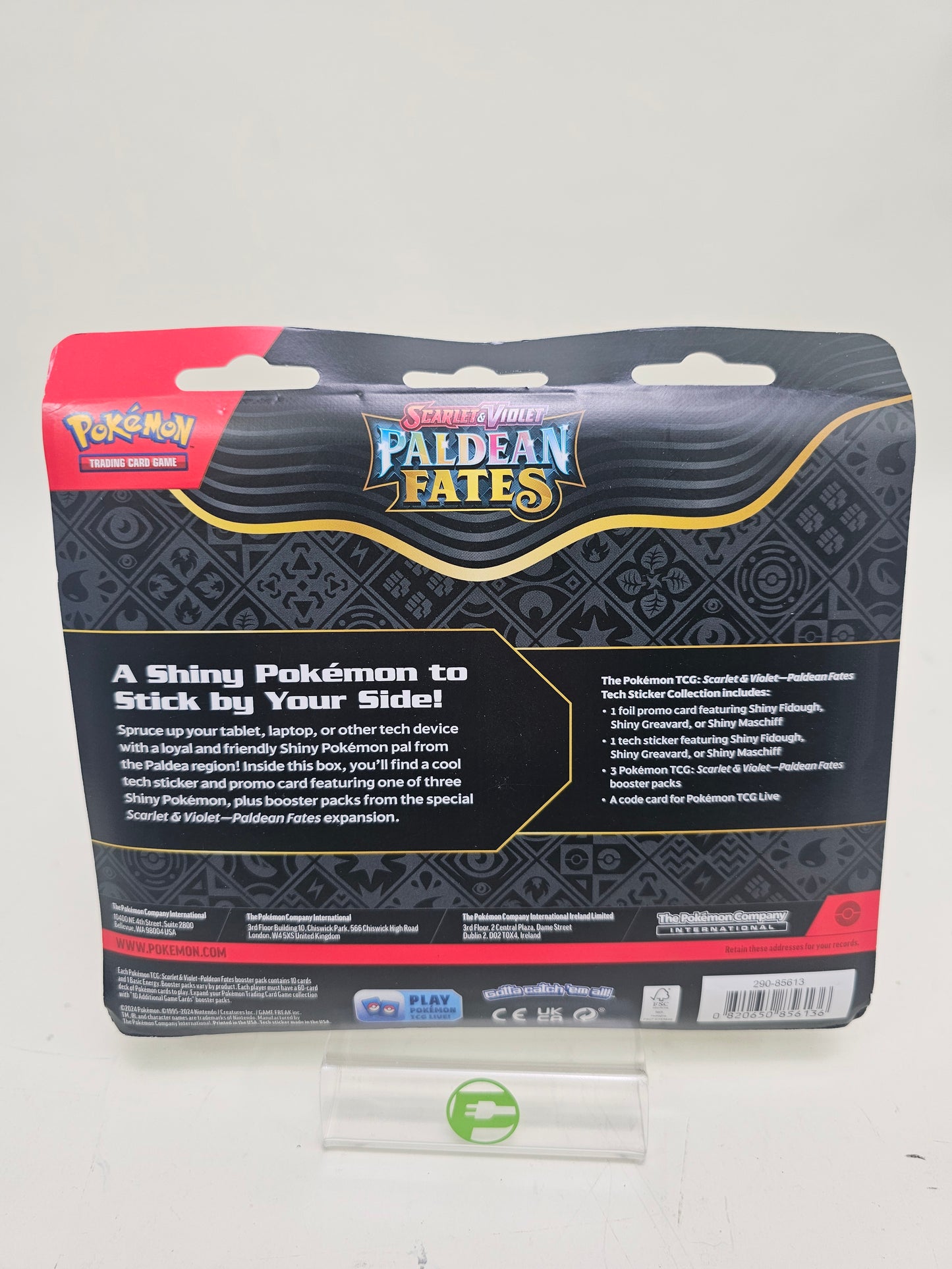 New Pokémon TCG Paldean Fates Tech Sticker Collection Fidough