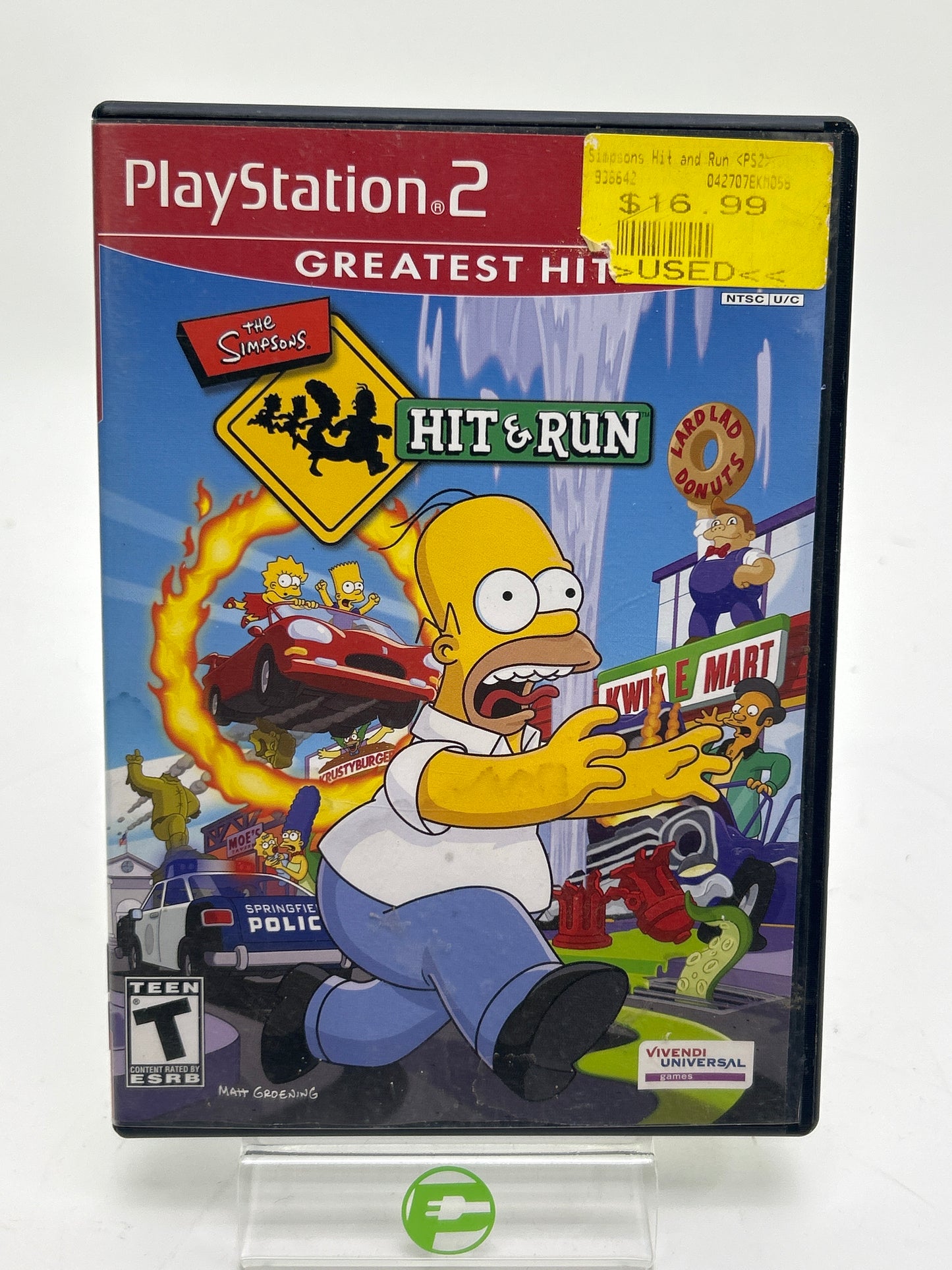 The Simpsons Hit and Run [Greatest Hits] (Sony PlayStation 2 PS2, 2003)