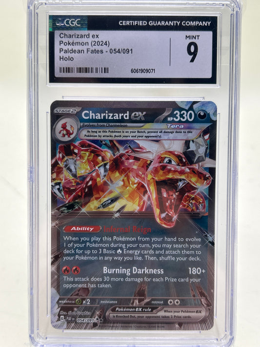 Pokémon TCG Paldean Fates Charizard EX 54 English CGC 9