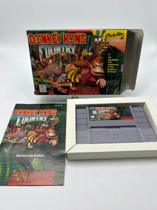 Donkey Kong Country  (Super Nintendo SNES,  1994) CIB