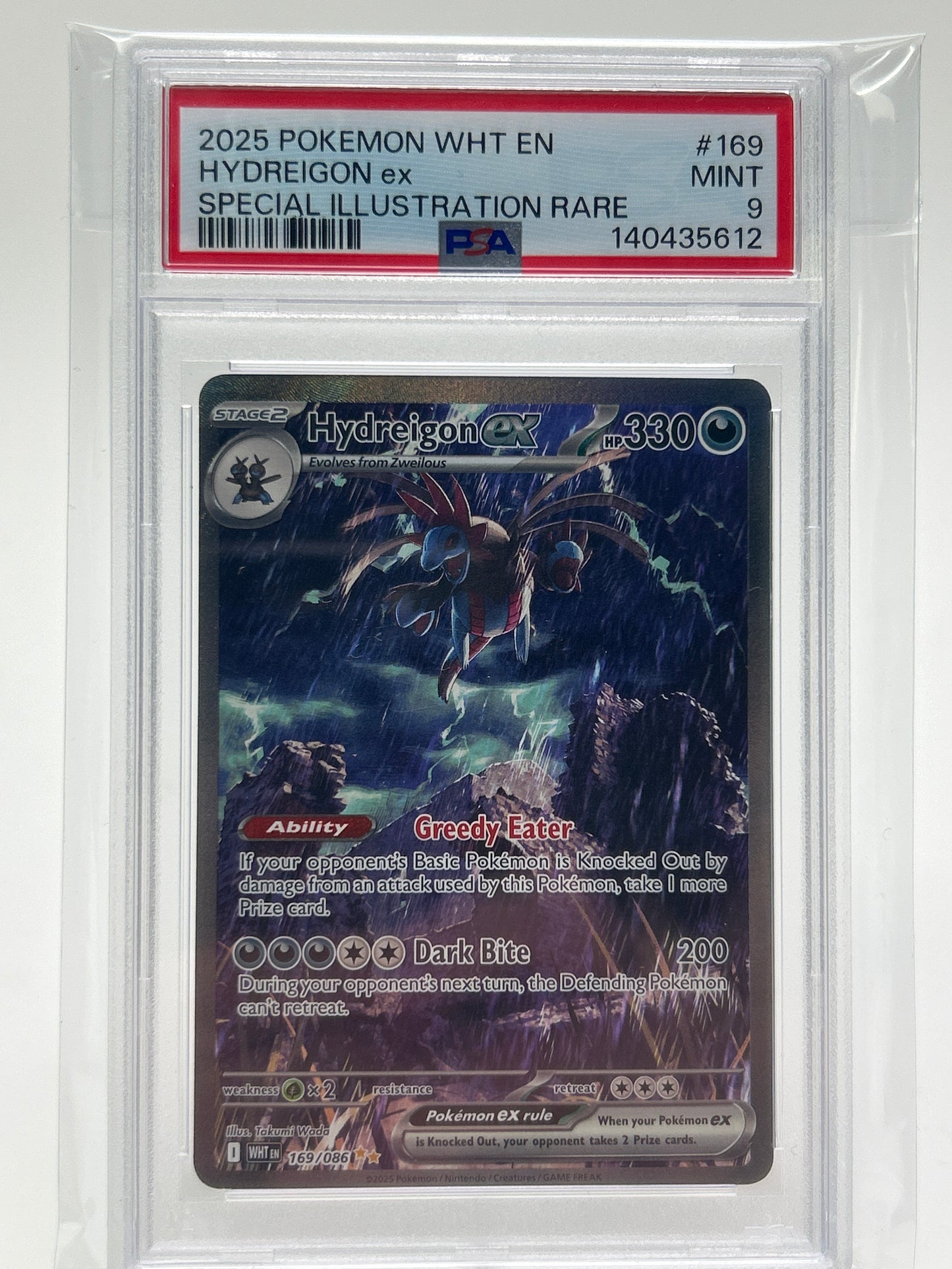 Pokémon TCG White Flare Hydreigon EX 169 English PSA 9