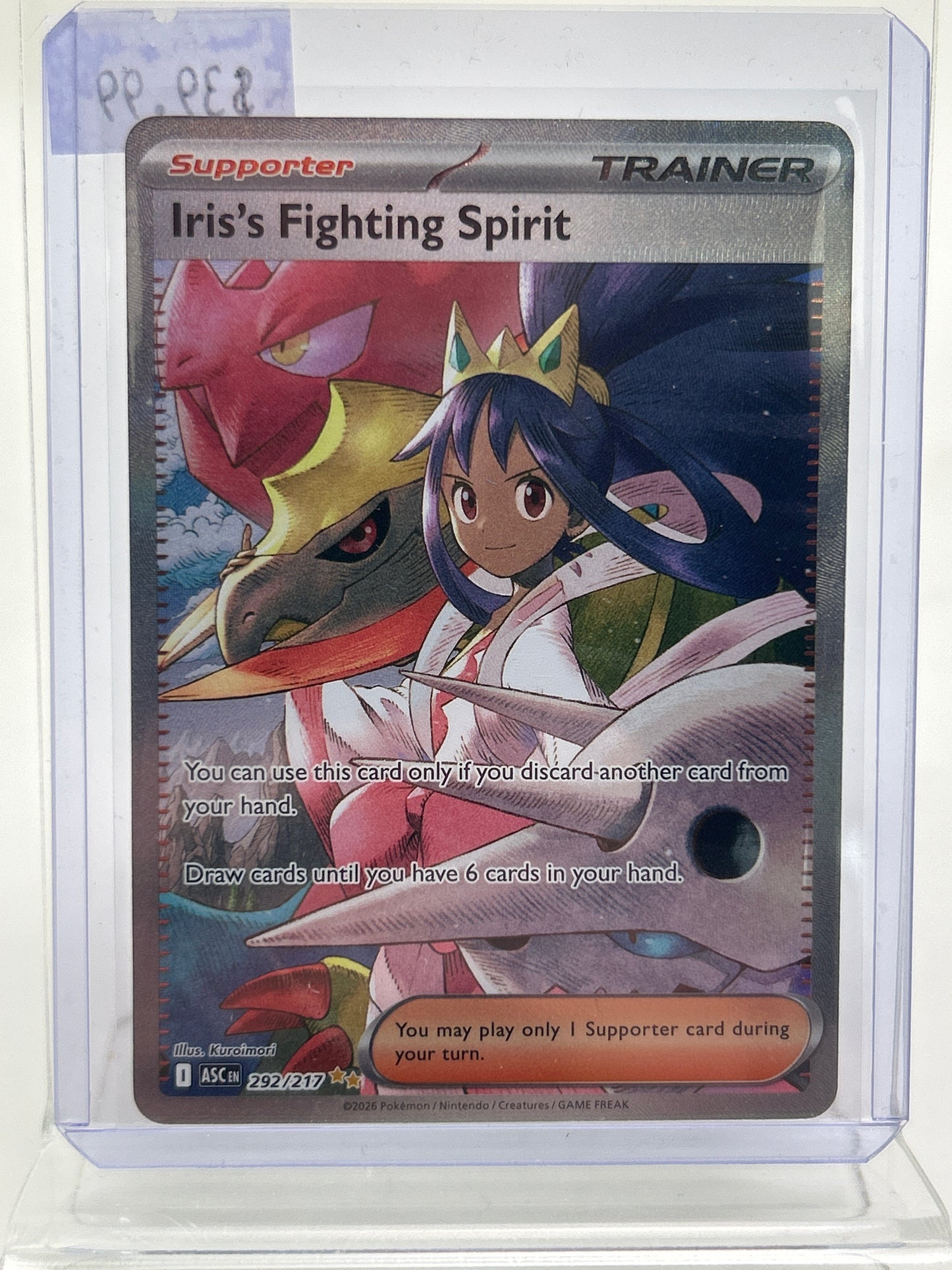 Pokémon TCG Ascended Heroes Iris's Fighting Spirit 292 Holo English