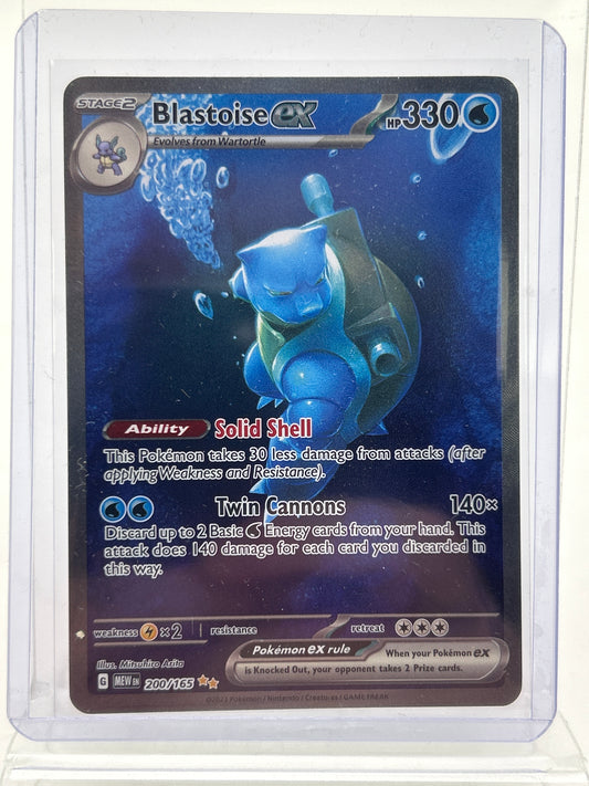 Pokémon TCG 151 Blastoise Ex 200/165 Holo English