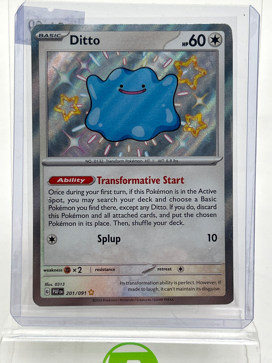 Pokémon TCG Paldean Fates Ditto 201 Holo English