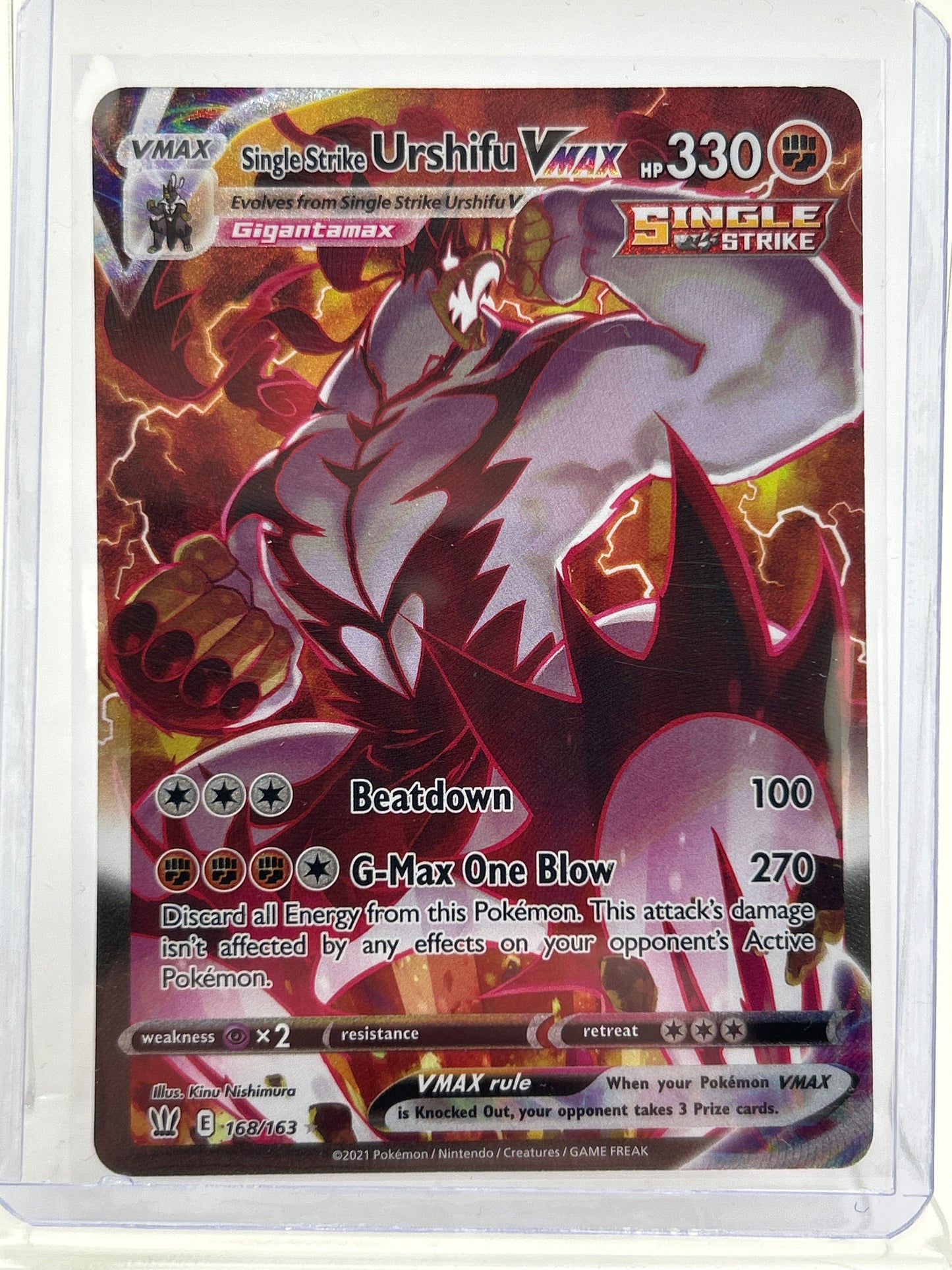 Pokémon TCG Battle Styles Single Strike Urshifu Vmax 168/163 Holo English