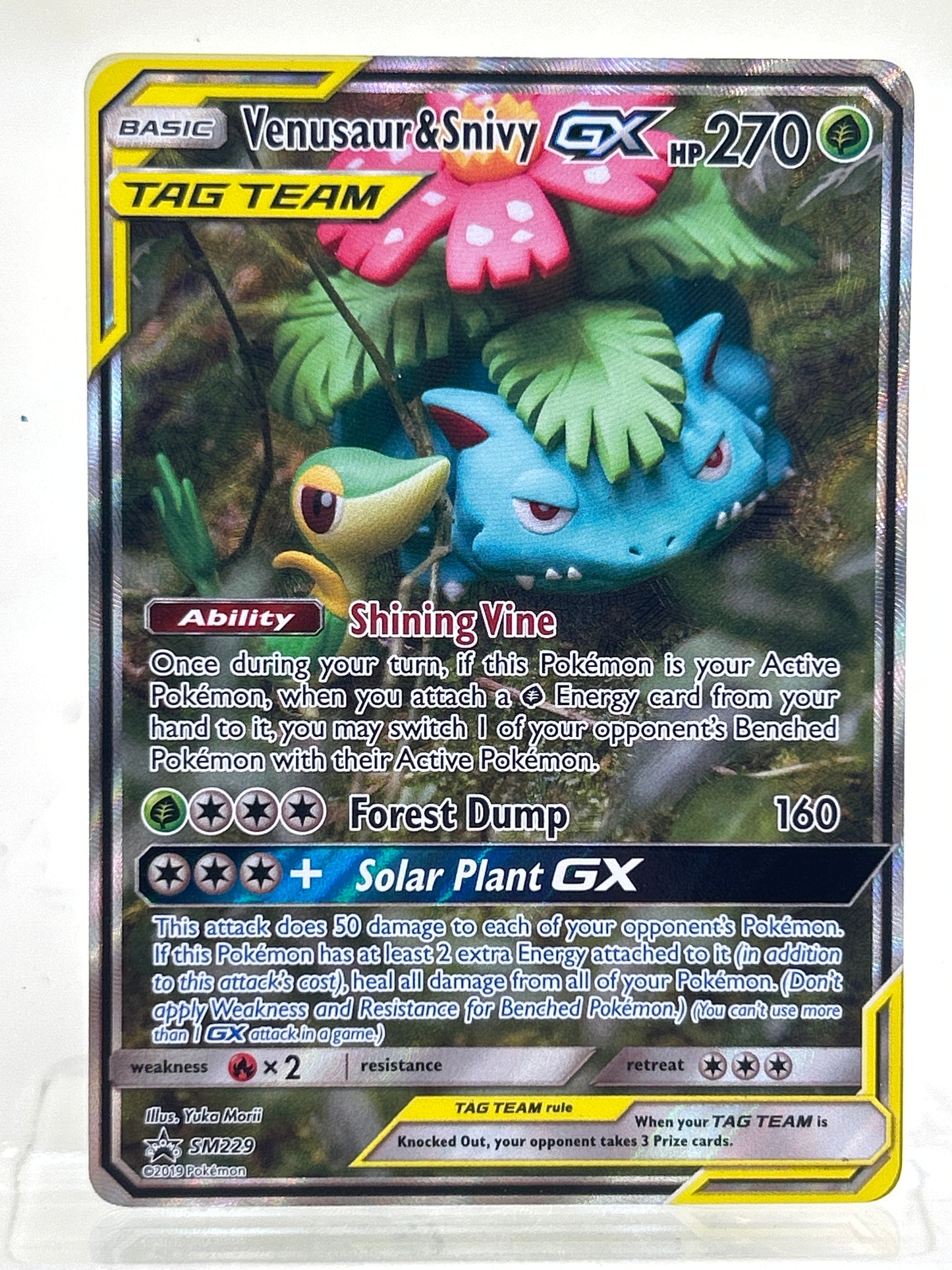 Pokémon TCG Sun & Moon Venusaur & Snivy GX SM229 English