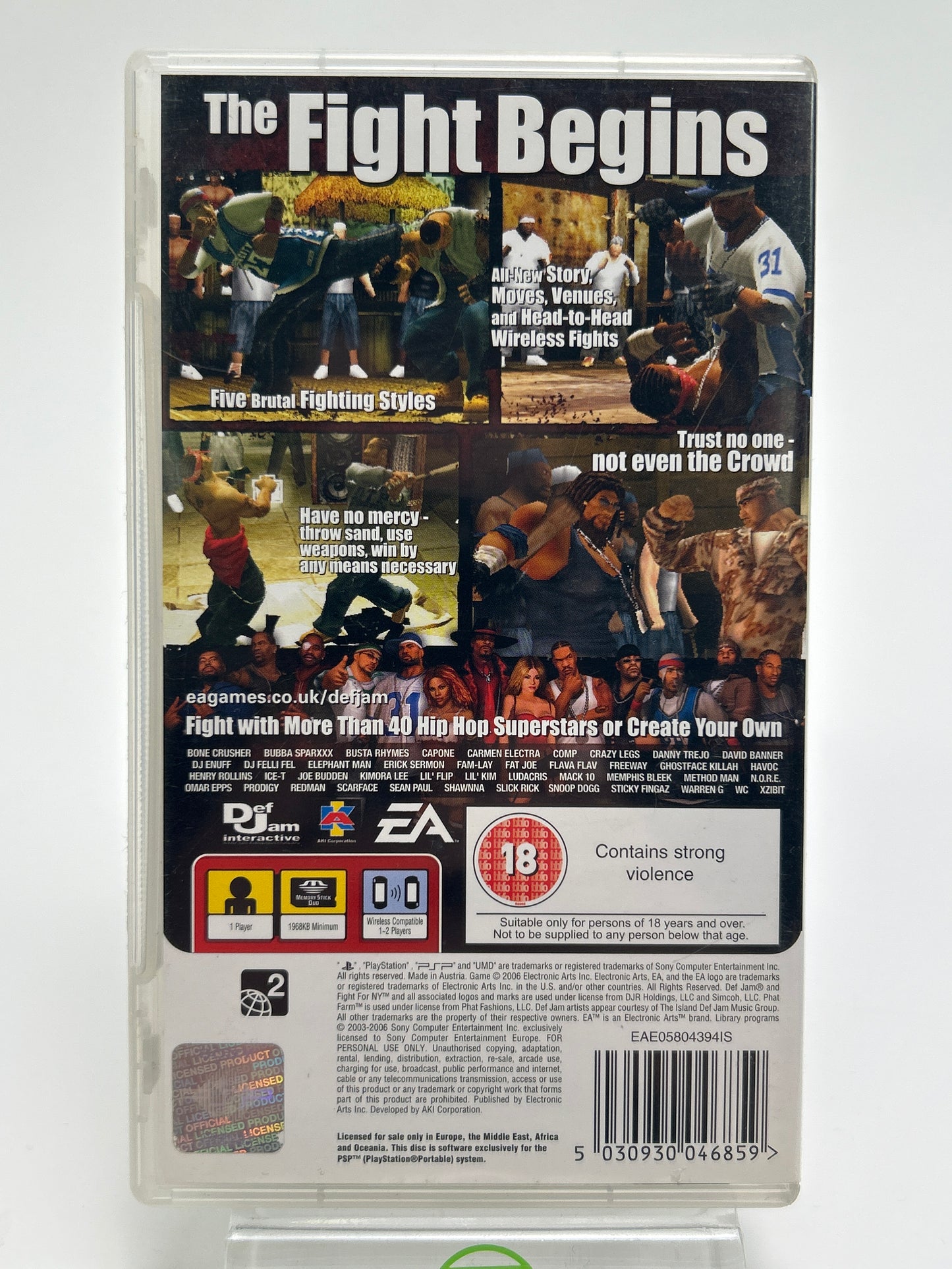 Def Jam Fight for NY: The Takeover (Sony PlayStation Portable PSP, 2006) PAL