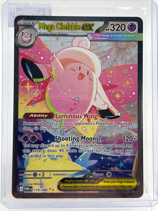 Pokémon TCG Perfect Order Mega Clefable Ex 119 Holo English