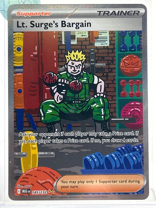 Pokémon TCG Mega Evolution Lt. Surges Bargain 185 English