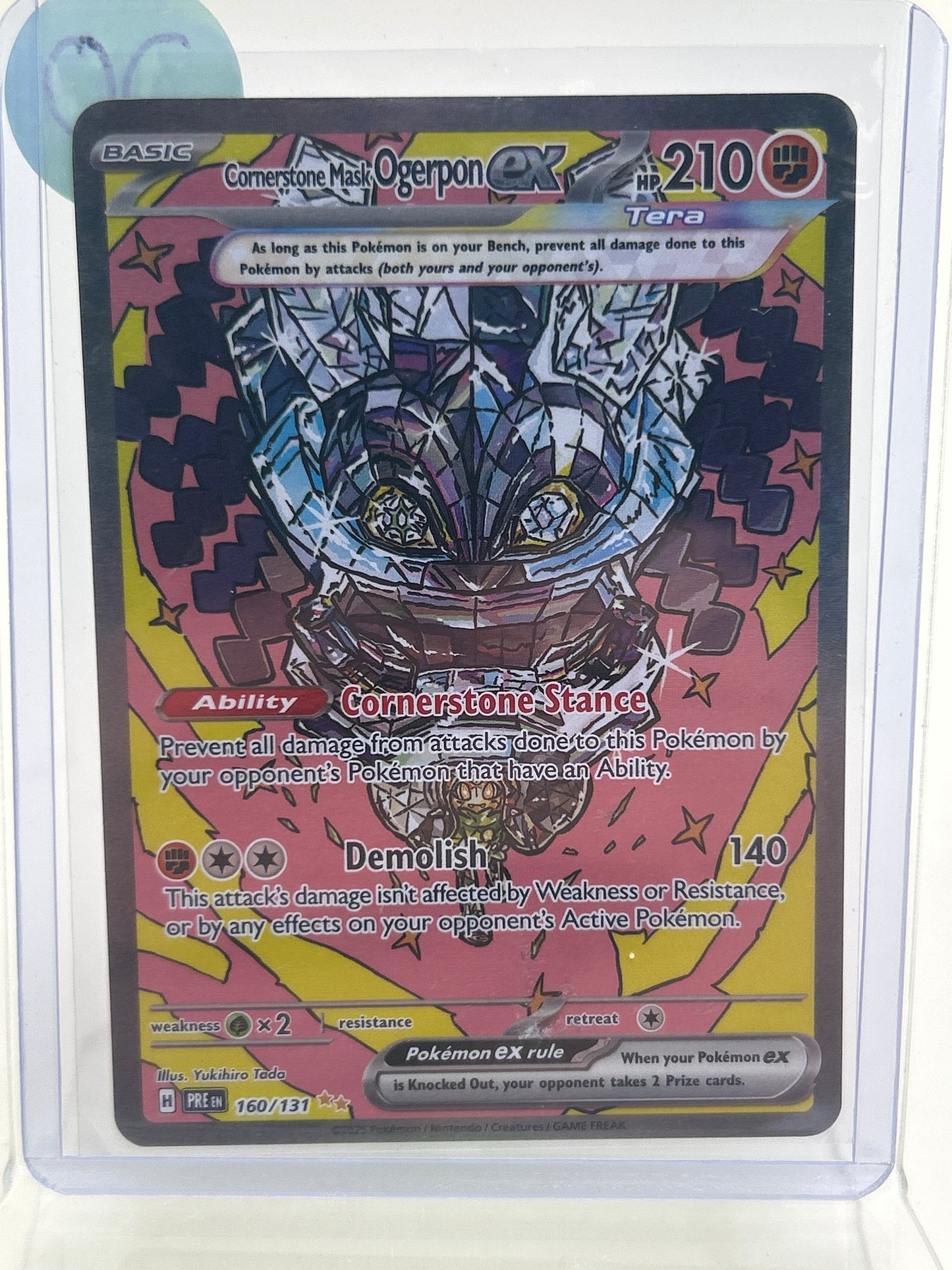 Pokémon TCG Prismatic Evolutions Cornerstone Mask Ogerpon Ex 160/131 English
