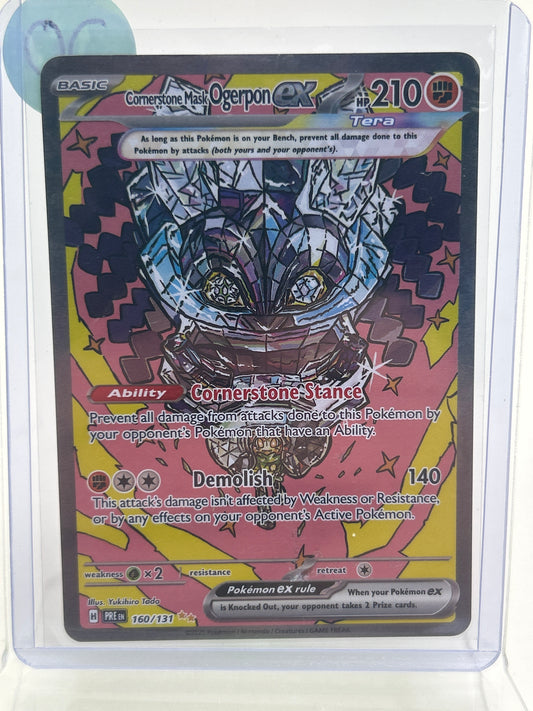 Pokémon TCG Prismatic Evolutions Cornerstone Mask Ogerpon Ex 160/131 English