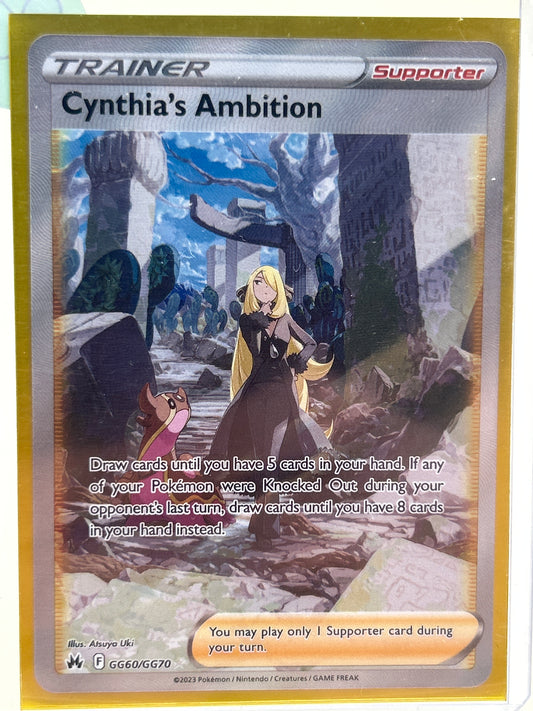 Pokémon TCG Crown Zenith Cynthia's Ambition GG60/GG70 English