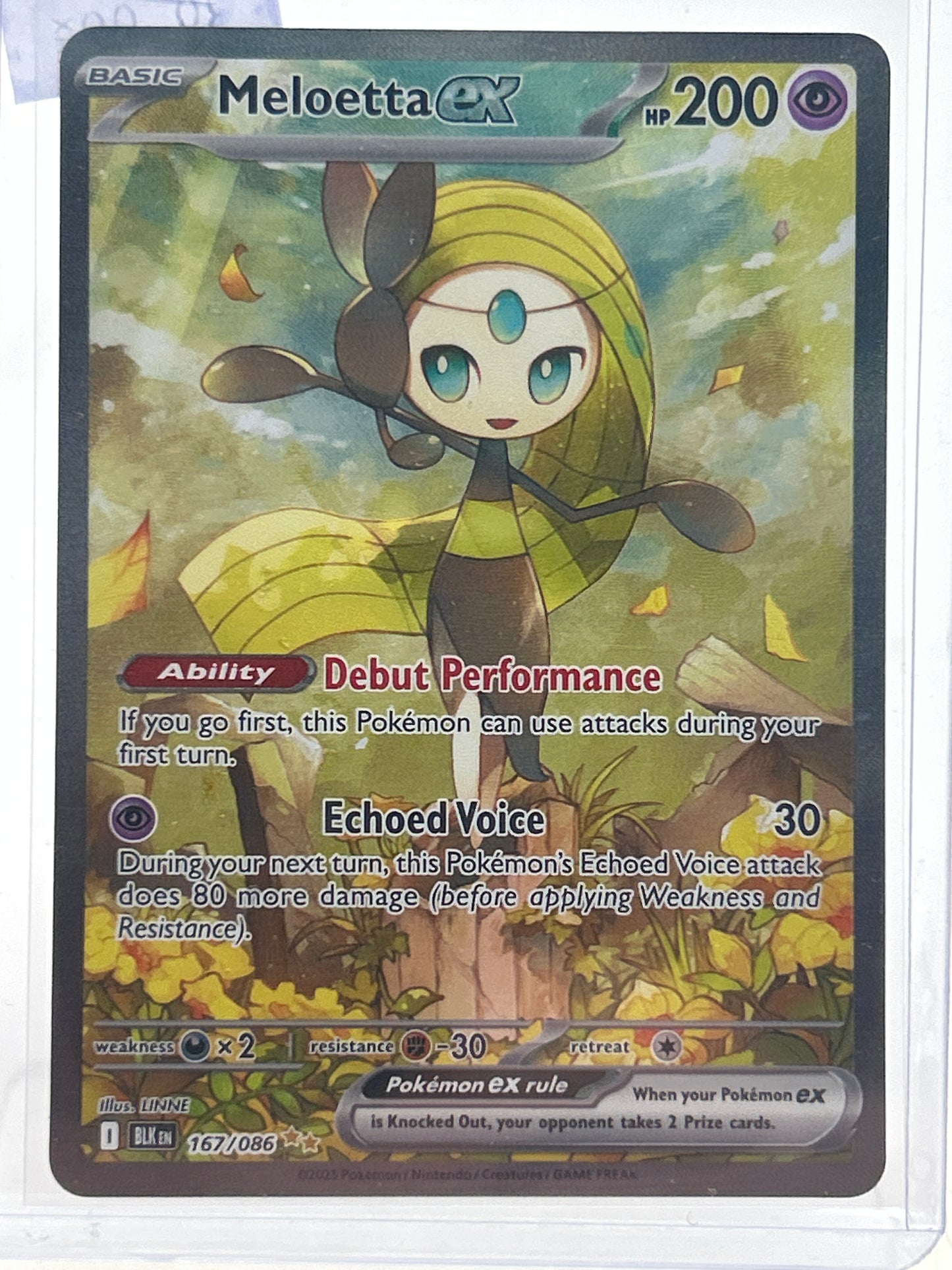 Pokémon TCG Black Bolt Meloetta ex 167/086 English
