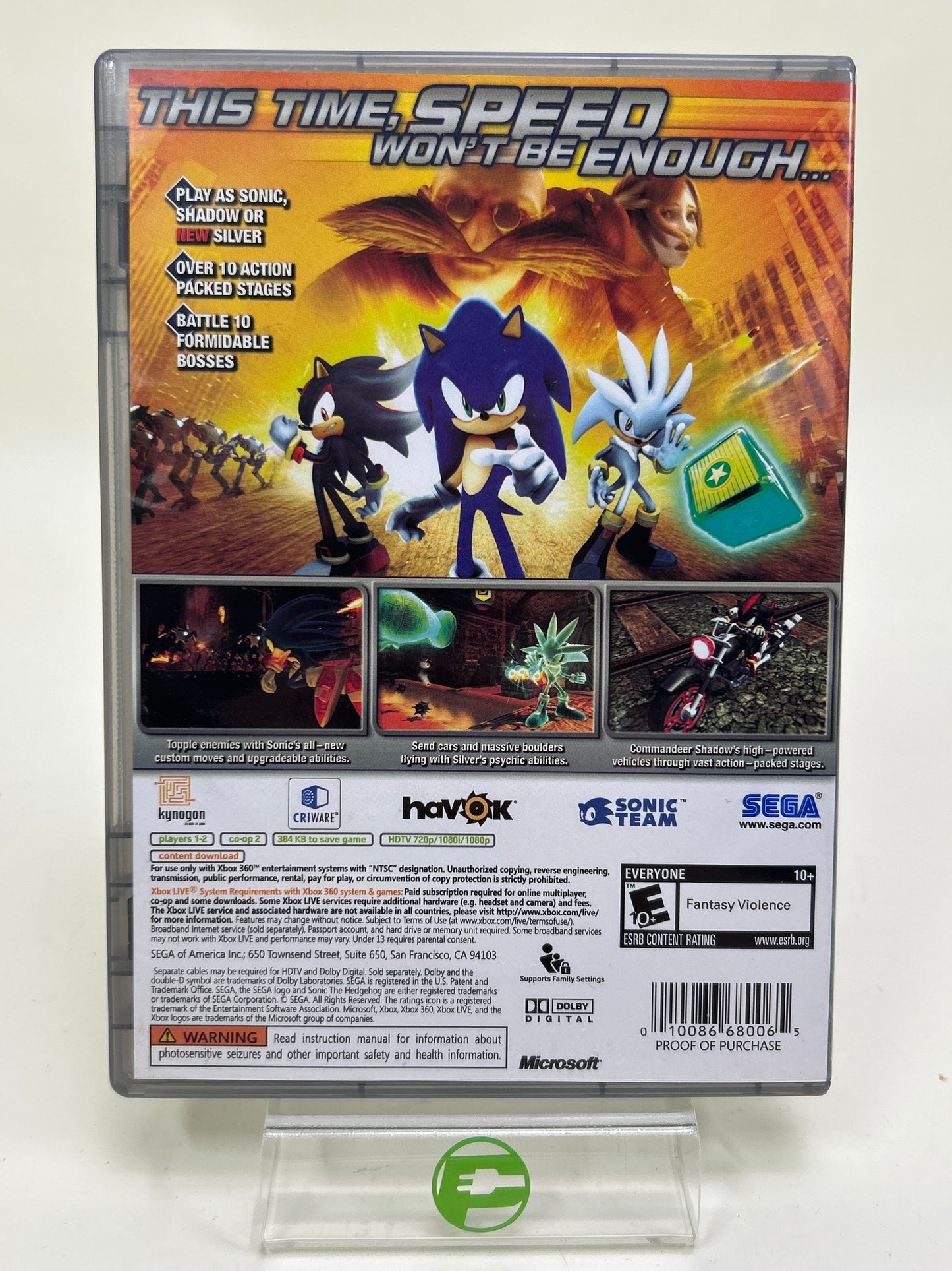 Sonic the Hedgehog [Platinum Hits] (Microsoft Xbox 360, 2007)