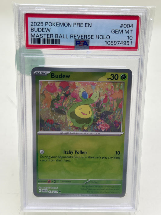 Pokémon TCG Prismatic Evolutions Budew 004/131 English PSA 10
