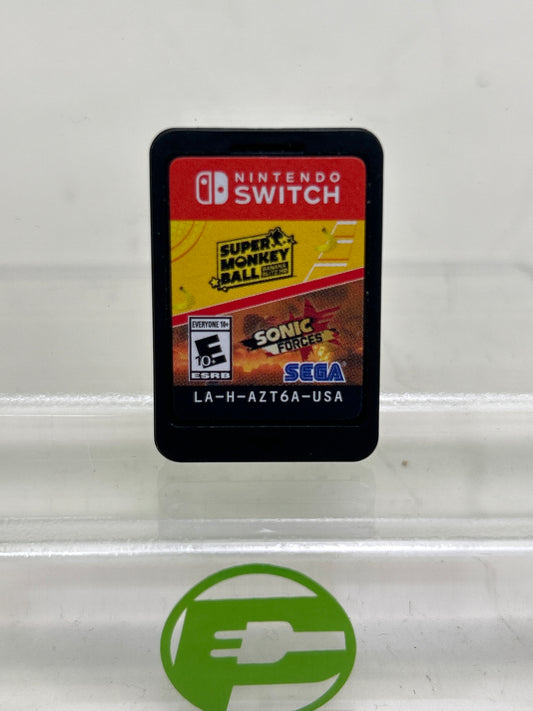 Sonic Forces + Super Monkey Ball: Banana Blitz (Nintendo Switch, 2020) Cartridge
