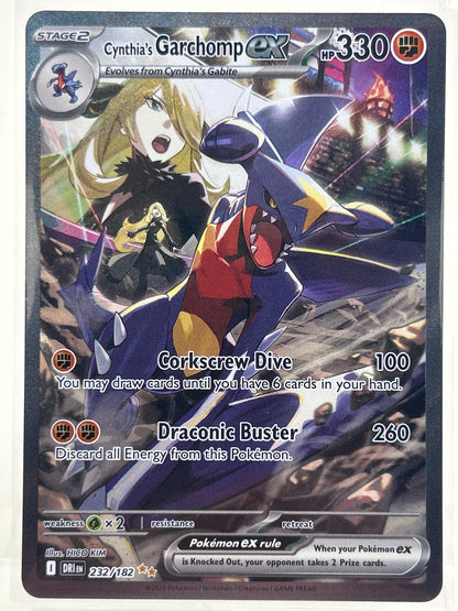Pokémon TCG Destined Rivals Cynthia's Garchomp Ex 232/182 English