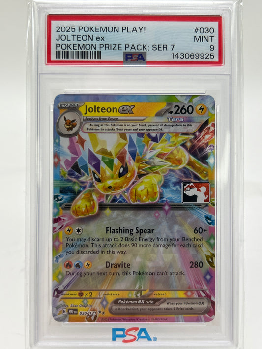 Pokémon TCG Pokemon Play! Jolteon Ex 014/131 Holo English PSA 9 Prize Pack
