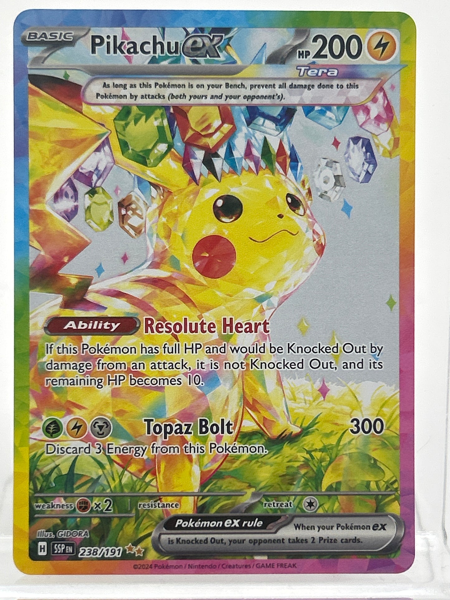 Pokémon TCG Surging Sparks Pikachu Ex 238/191 English
