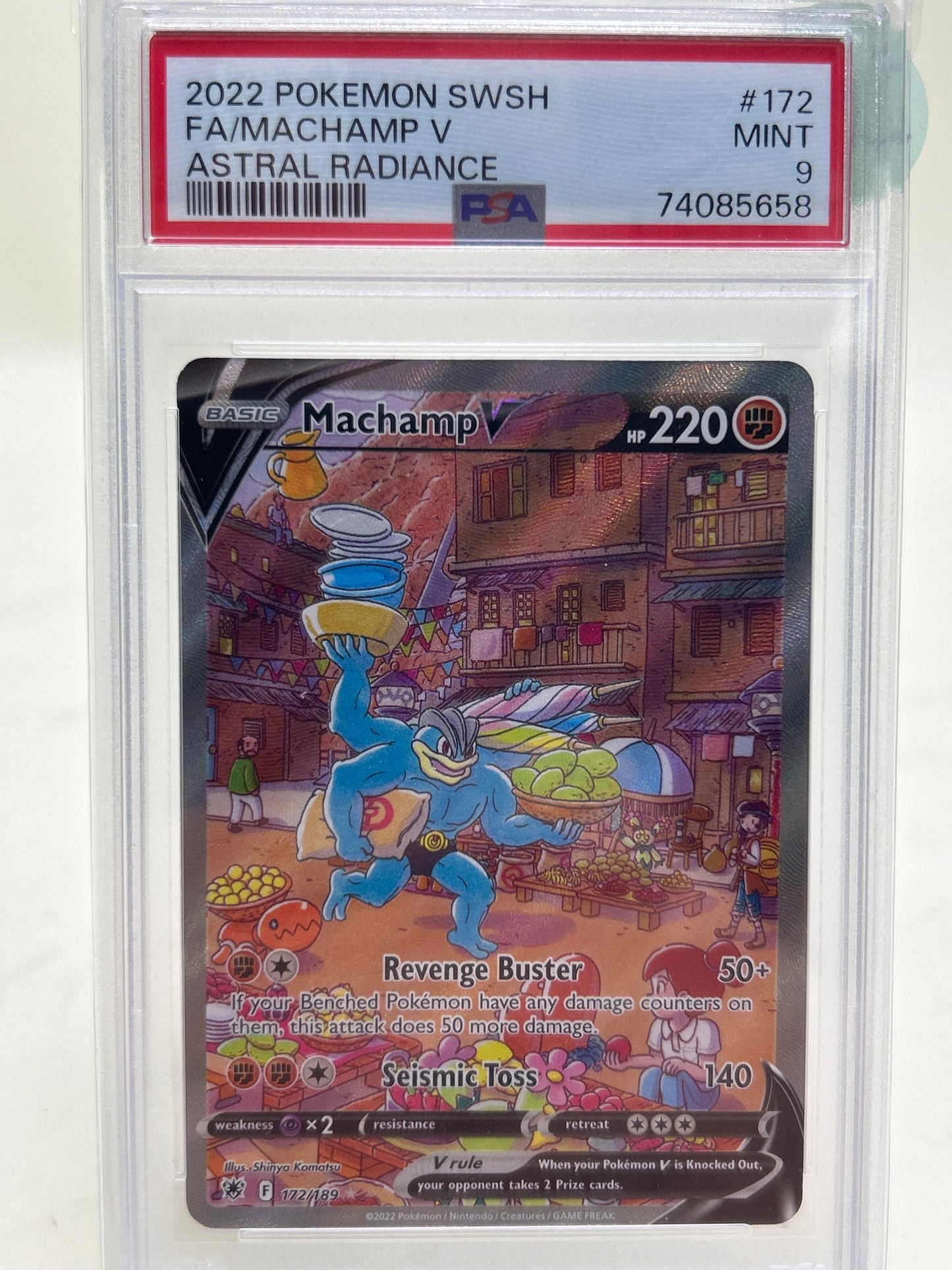 Pokémon TCG Astral Radiance Machamp V 172/189 English PSA 9 Mint