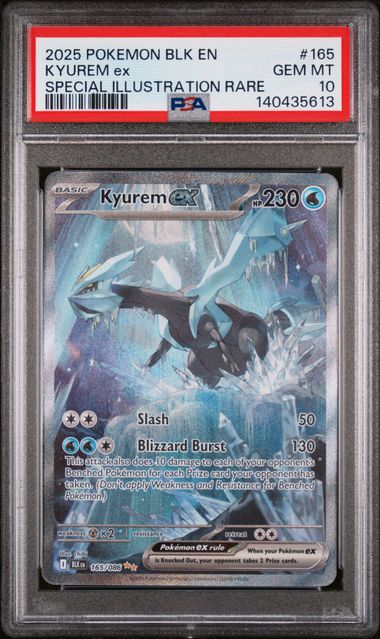 Pokémon TCG Black Bolt Kyurem EX 165 English PSA 10
