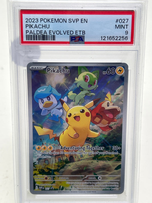 Pokémon TCG Paldea Evolved Pikachu 027 English PSA 9 Mint