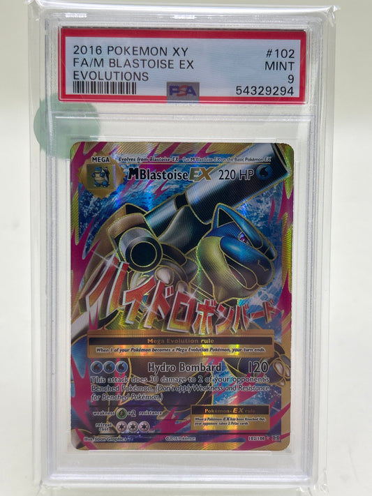 Pokémon TCG XY Evolutions M Blastoise EX 102/108 English PSA 9