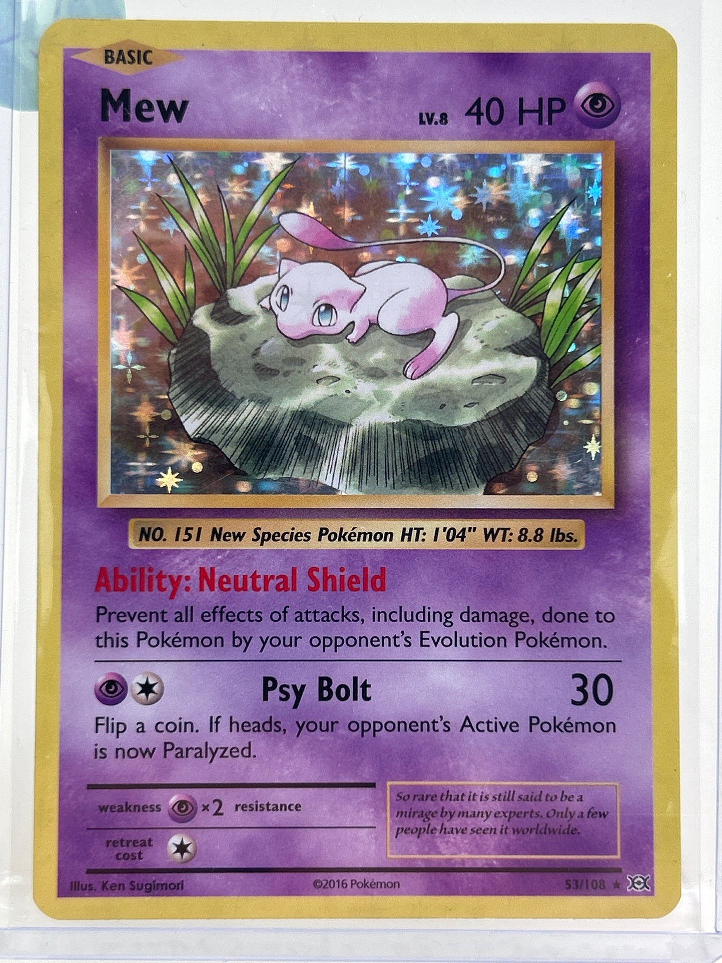 Pokémon TCG Evolutions Mew 53/108 English Holo