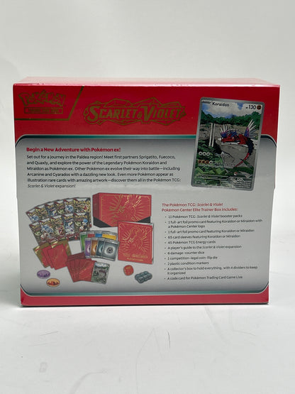 New Pokémon TCG Scarlet & Violet Pokemon Center Elite Trainer Box