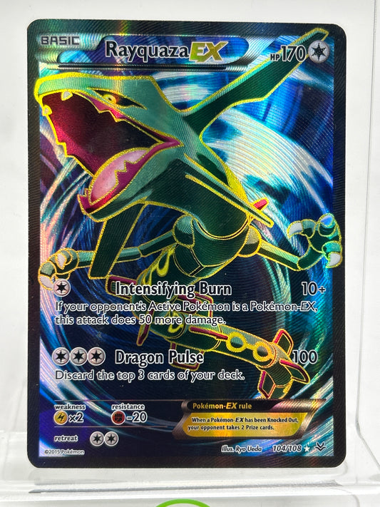 Pokémon TCG Roaring Skies Rayquaza EX 104/108 Holo English