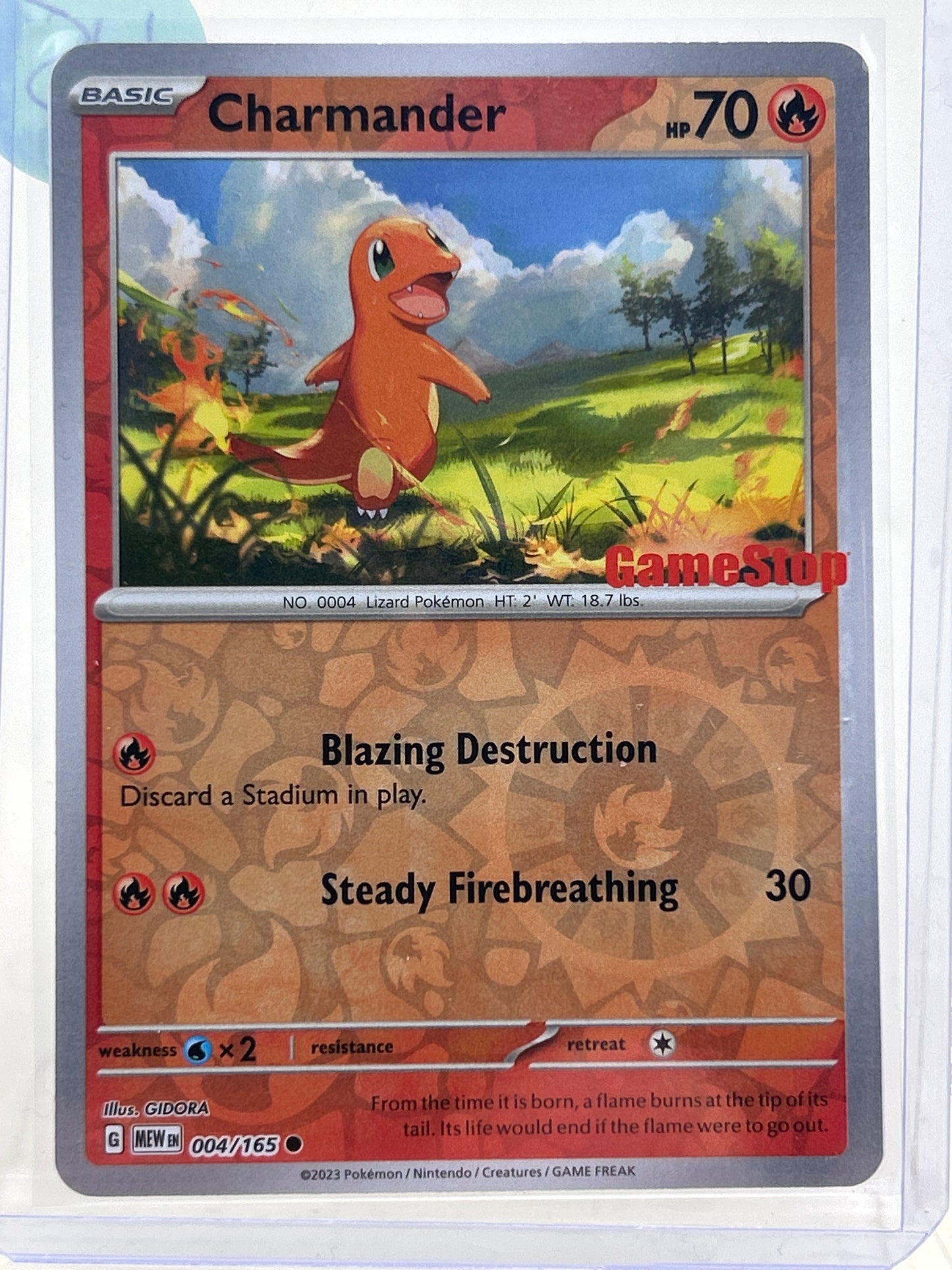 Pokémon TCG Scarlet & Violet: 151 Charmander 004/165 English Gamestop Promo