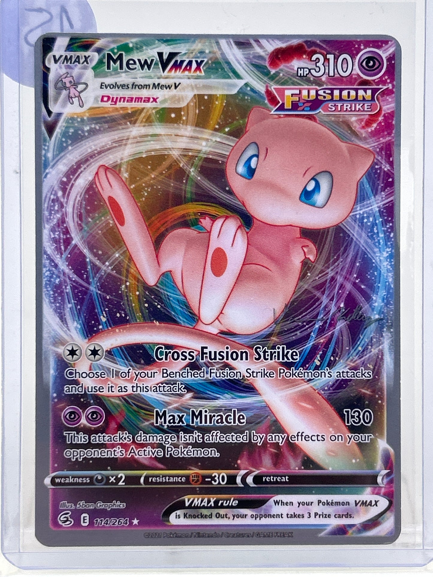 Pokémon TCG Fusion Strike Mew Vmax 114/264 English