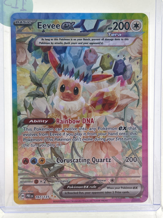 Pokémon TCG Prismatic Evolutions Eevee EX 167/131 English